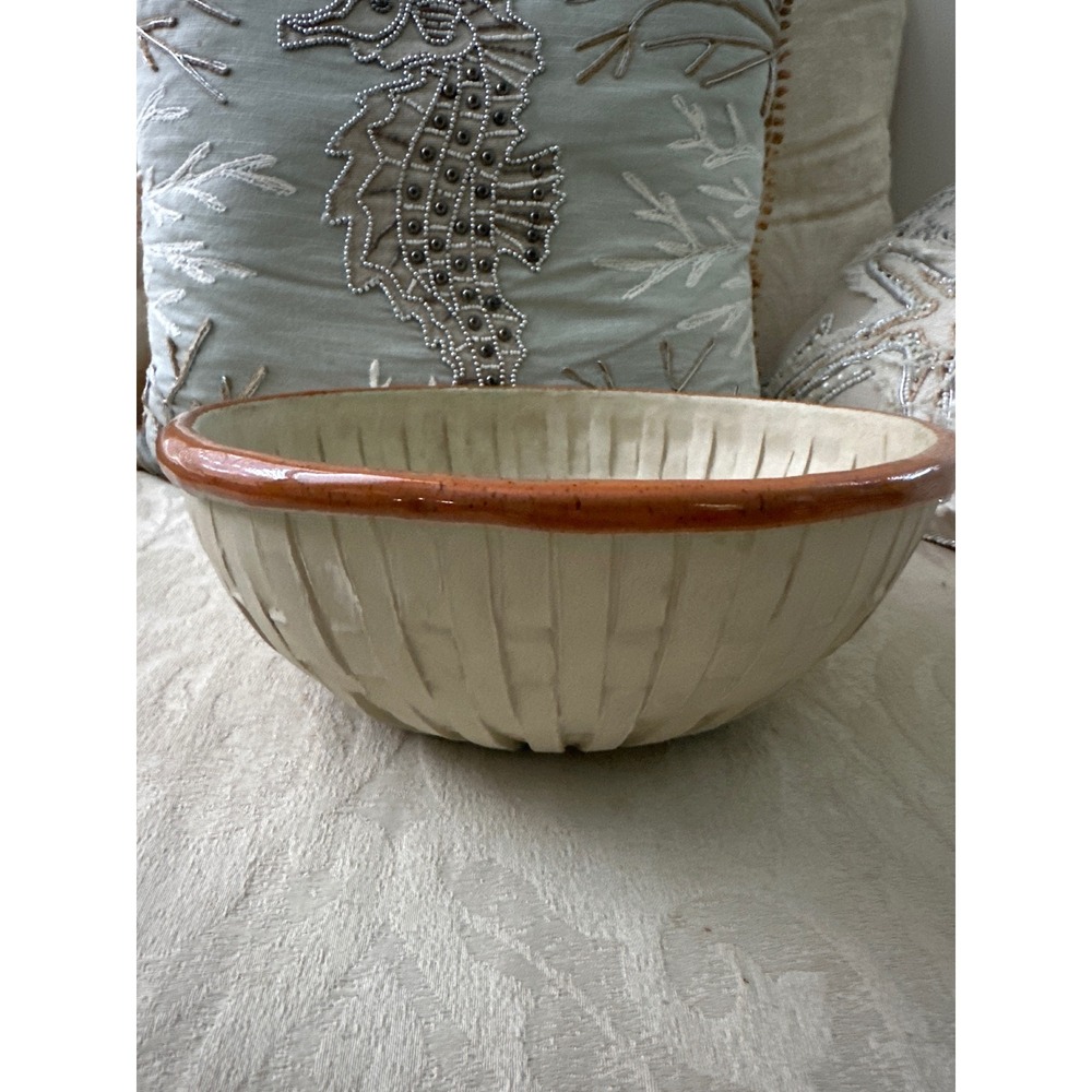 MCM  Bennington Potters Vermont David Gil 1981 Lattice Basketweave Pottery Bowl